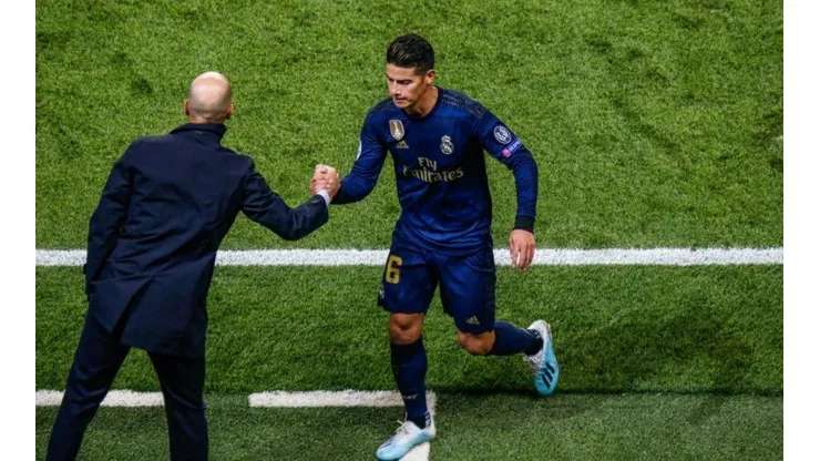 Zinedine Zidane y James Rodríguez.