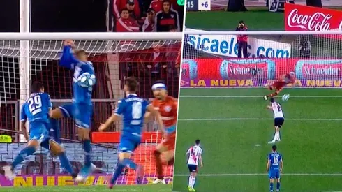 Merlos le regaló un penal a River, pero Hoyos hizo justicia y se lo atajó a Nacho Fernández