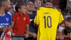 Video: el niño hincha del Sevilla que tiene como ídolo a James Rodríguez