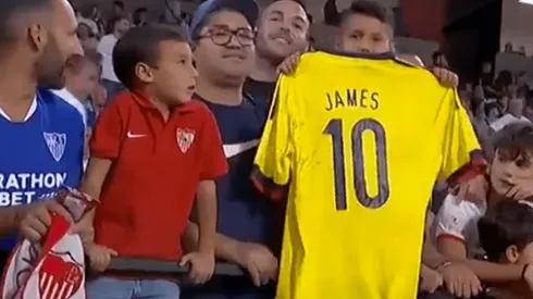 Video: el niño hincha del Sevilla que tiene como ídolo a James Rodríguez