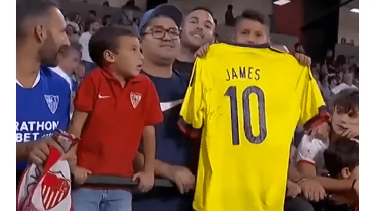 Video: el niño hincha del Sevilla que tiene como ídolo a James Rodríguez