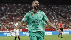 El festejo de Karim Benzema.