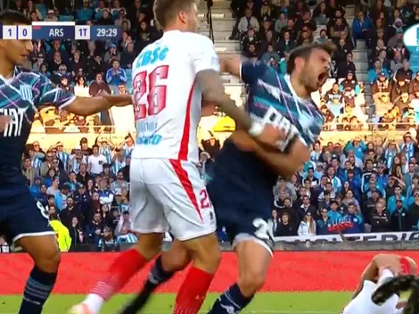 Se volvió loco: Sbuttoni le rompió la boca de un cabezazo a Cvitanich y vio la roja