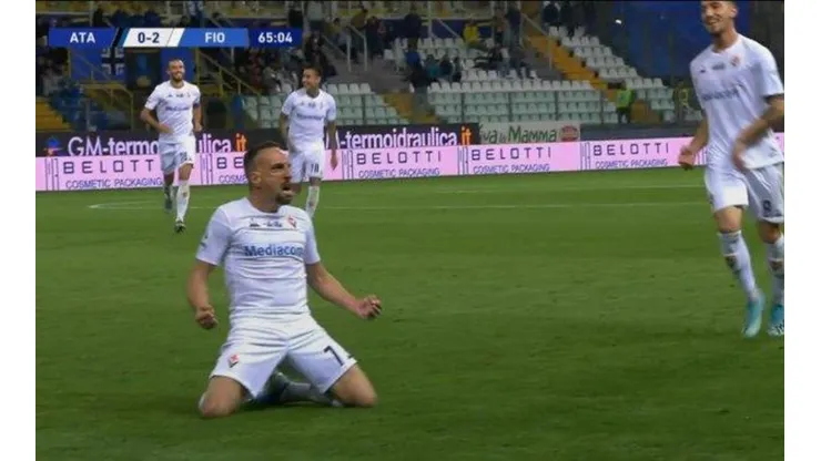 Fue un golazo el primero de Frank Ribéry en la Serie A