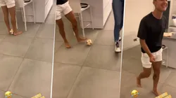 Dybala tenía una pelota en los pies, vio pasar a Oriana Sabatini, la trolleó y todo quedó filmado