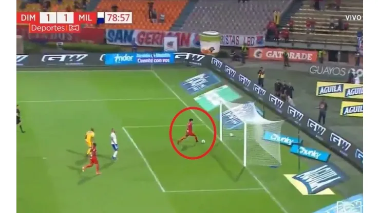 Así fue el gol de Germán Cano a Millonarios.