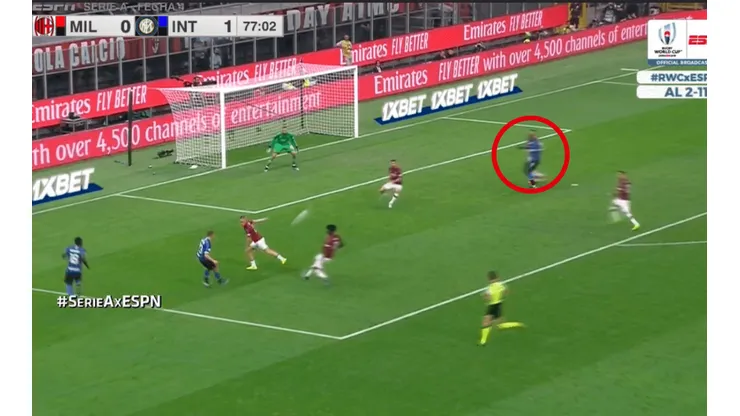 Foto del gol de Lukaku.