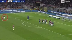 El tiro libre de Lucas Biglia.