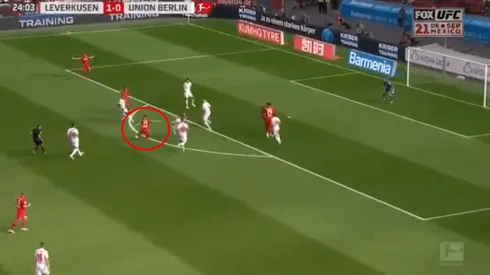 Foto de Lucas Alario, quien convirtió el gol.