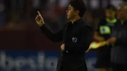 Marcelo Gallardo durante la victoria sobre Godoy Cruz.