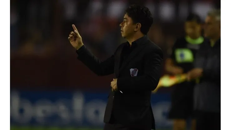 Marcelo Gallardo durante la victoria sobre Godoy Cruz.