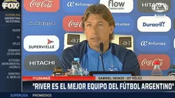 Heinze llenó de elogios a River: "Es el mejor"