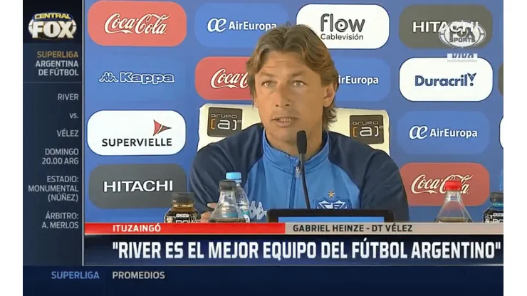 Heinze llenó de elogios a River: "Es el mejor"