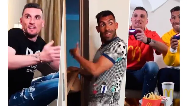 Video: la curiosa publicidad de una marca de comidas rápidas protagonizada por Armani y Tevez