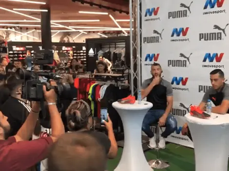 Funes Mori y Nico Sánchez se divirtieron en un evento