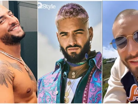 Maluma está re loco: se pintó el cabello de mono, luego rosado, ¡y terminó calvo!