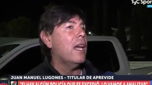 Lugones, titular de Aprevide: "Siempre que viene River acá hay quejas, estamos satisfechos del operativo"