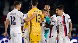 Foto del duelo de ayer en Champions.