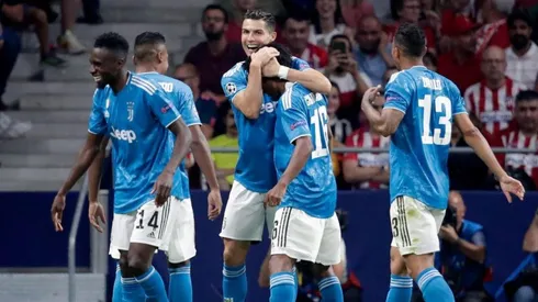 Juan Guillermo Cuadrado festeja su gol contra el 'Atleti' en Champions League.