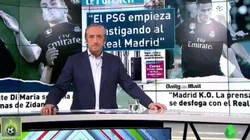 Picante editorial que El Chiringuito le dedicó a Zidane: "Caen humillados y hoy tienen día libre"