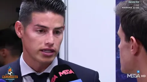 James Rodríguez al término del partido contra el PSG por Champions League.