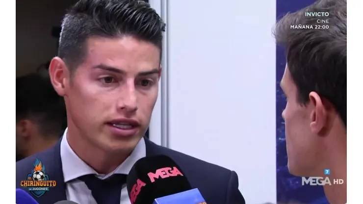 James Rodríguez al término del partido contra el PSG por Champions League.