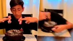 Video viral: estaba 'soplando las velitas', pero no sabía que su cumpleaños era diabólico