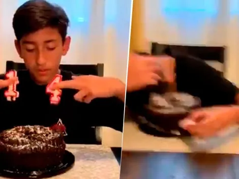 Video viral: estaba 'soplando las velitas', pero no sabía que su cumpleaños era diabólico