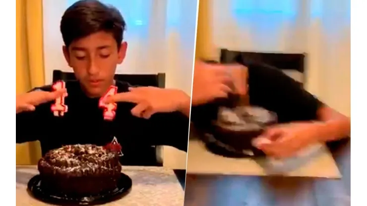 Video viral: estaba 'soplando las velitas', pero no sabía que su cumpleaños era diabólico