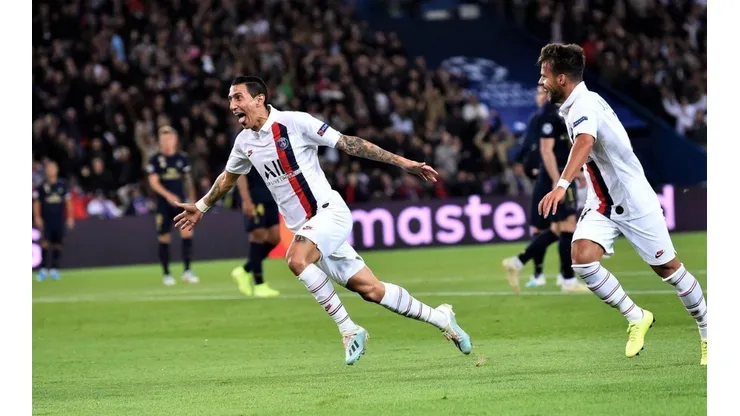 Di María festeja su gol. Foto: PSG.