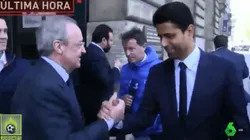 ¿De qué hablaron? Pescan a los presidentes del Real Madrid y el PSG juntos