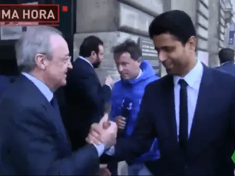 ¿De qué hablaron? Pescan a los presidentes del Real Madrid y el PSG juntos