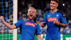 El festejo de Dries Mertens, el autor del primer tanto.