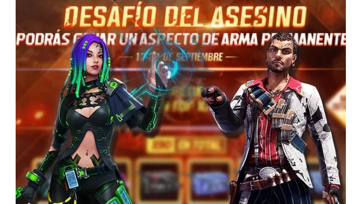 Desafío del Asesino activo en Free Fire: puedes obtener un aspecto de arma permanente