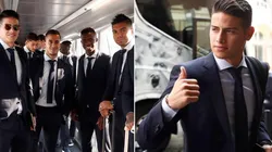 Así llegó James Rodríguez a París con el Real Madrid.