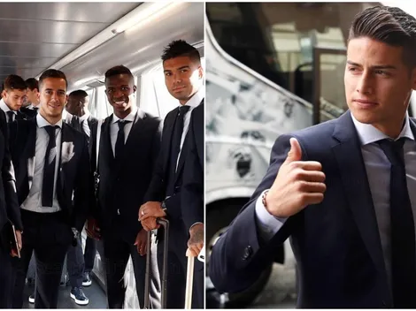 Qué elegancia la de Francia: ¡así llegó James a París con el Real Madrid!