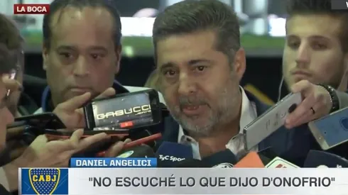 Angelici respondió con mucha altura las declaraciones de D'Onofrio sobre Boca
