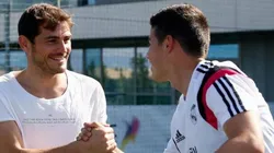 Iker Casillas y James Rodríguez.
