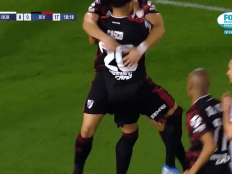 El centro los pasó a todos menos a Casco, que apareció por atrás y le dio el primero a River