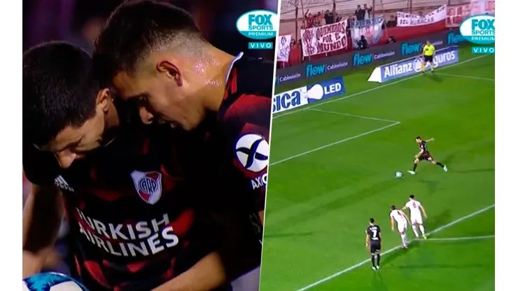 Borré le pidió el penal, pero Nacho Fernández tuvo confianza y le mostró cómo se le pega