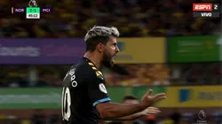 Agüero puso un cabezazo perfecto para darle vida al City ante Norwich City