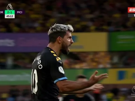 Agüero puso un cabezazo perfecto para darle vida al City ante Norwich City