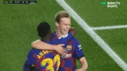 Ansu Fati le pintó la cara a Garay para que de Jong marque su primer gol con Barcelona