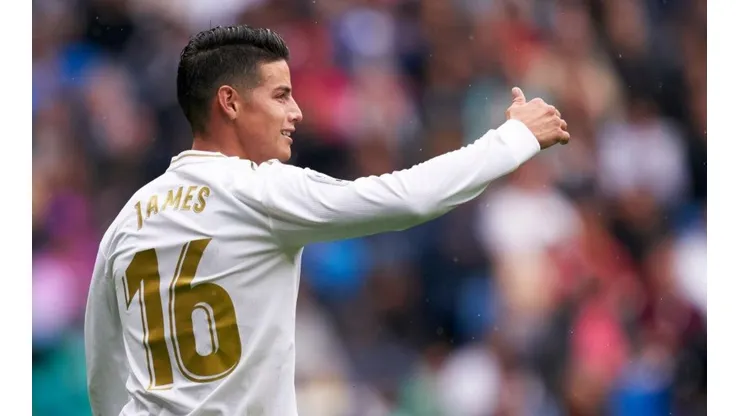 James Rodríguez, jugador del Real Madrid de España.