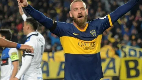 Daniele De Rossi festejando su tanto en Boca.