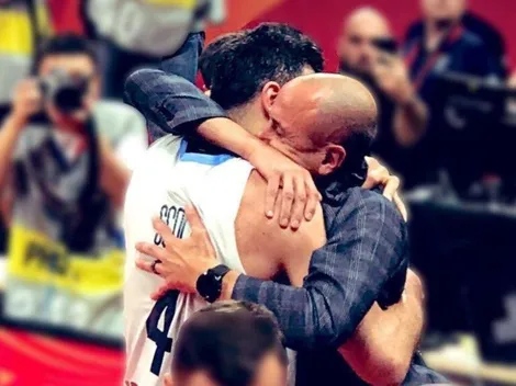 El abrazo del alma entre Scola y Manu Ginóbili