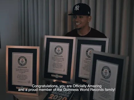 Sigue haciendo historia: Ozuna recibe cuatro récords Guinness
