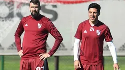 Enzo Pérez descubrió un GIF de Pratto, lo subió a una historia y se estalló de la risa