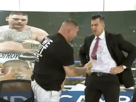 Eso dolió: un periodista desafió a Andy Ruiz Jr y el campeón lo golpeó en vivo