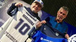 El presidente de Gimnasia habló del refuerzo que le quieren regalar a Maradona